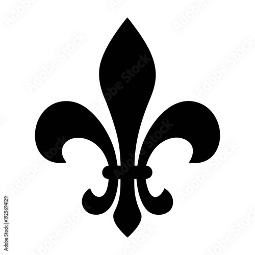 Find black fleur de lis vector image for design projects and graphic design use with high quality