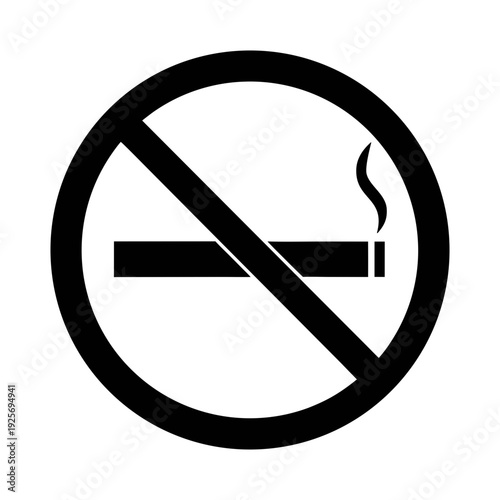No smoking sign vector illustration for health and safety campaign anti tobacco symbol design
