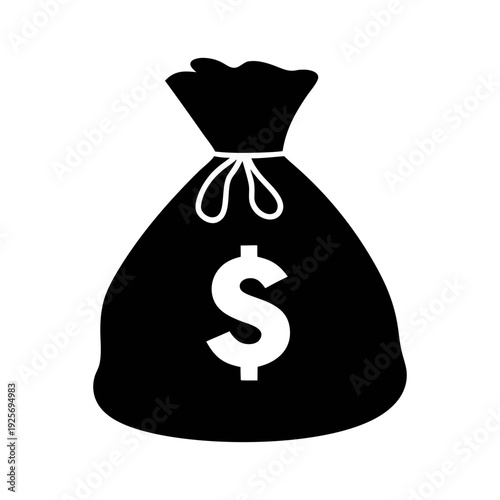 Money bag icon vector illustration for finance and investment concept financial success and wealth