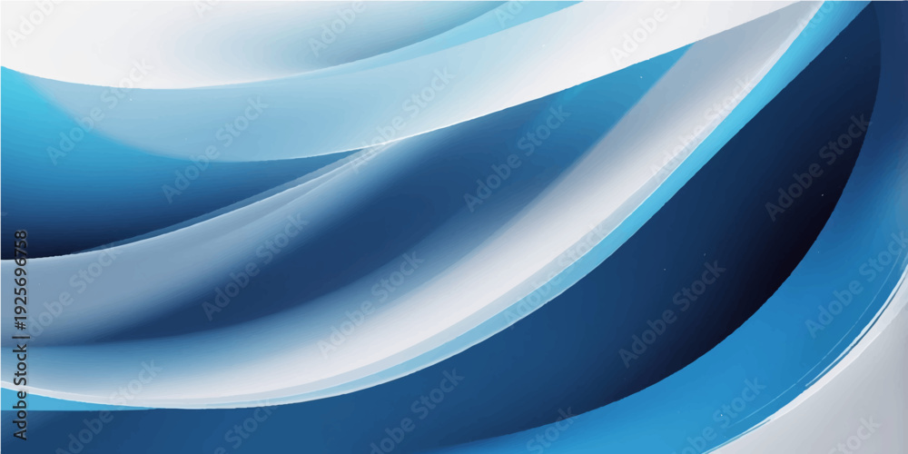 Fototapeta premium Dynamic blue abstract background featuring futuristic wave lines and a fluid motion pattern for a digital business wallpaper design