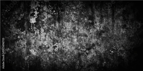 A dark and grungy vintage metal texture featuring a rough aged surface with a weathered black and gray stone pattern for a dirty industrial backdrop