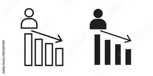 Attrition icon. modern vector symbols set