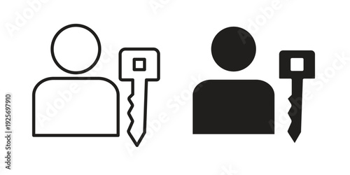 Authentication icon vector, Symbol, logo illustrations