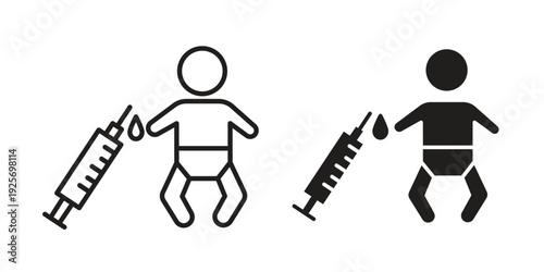 Baby Vaccination icon. modern vector symbols set