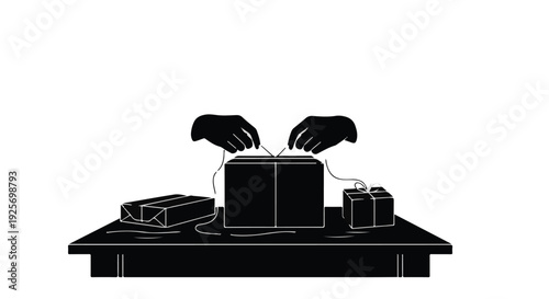 black silhouette of toaster and kitchen appliances on counter