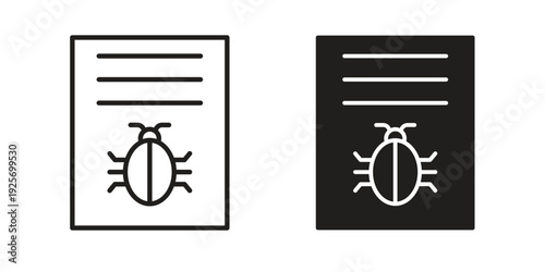 Bug report icon. modern vector symbols set