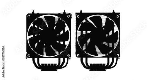 Two computer cooling fans displayed against a plain white background