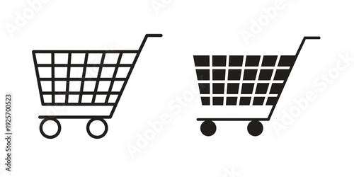 Cart icon vector, Symbol, logo illustrations