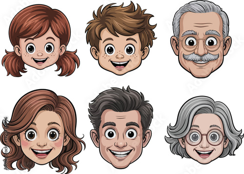  Cute Flat Character Avatars and People Icons with set