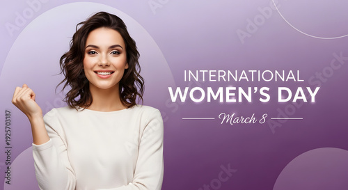 March 8 Women’s Day Social Media Graphic Template for Empowerment Campaign