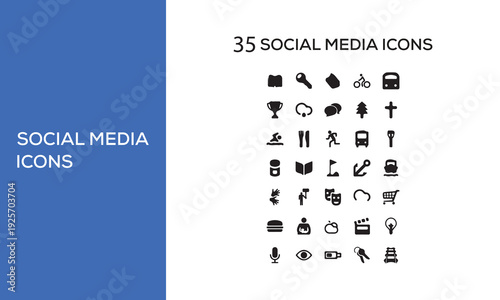 Social Media Icons Set in Black and White. Facebook, Instagram, Twitter and popular apps logo editorial set. Rivne, Ukraine
