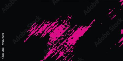 Black pink brush pattern car sticker, banner, sporty abstract lines, black pink color combination. vector grunge pink eps10