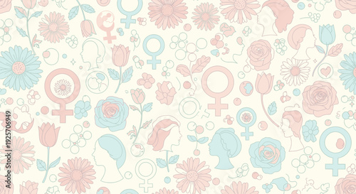 Vintage pink rose and heart blossom vector illustration creating a seamless floral pattern for spring nature wallpaper or textile decoration