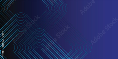 Modern shiny blue rounded square lines pattern for poster, cover, banner, presentation, website, flyer vector background