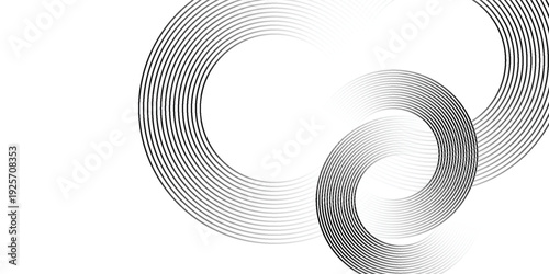 Abstract gold circle lines on dark background. Geometric stripe line art design. vector background banner texture eps10