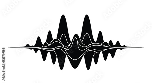 Sound wave audio music waveform illustration