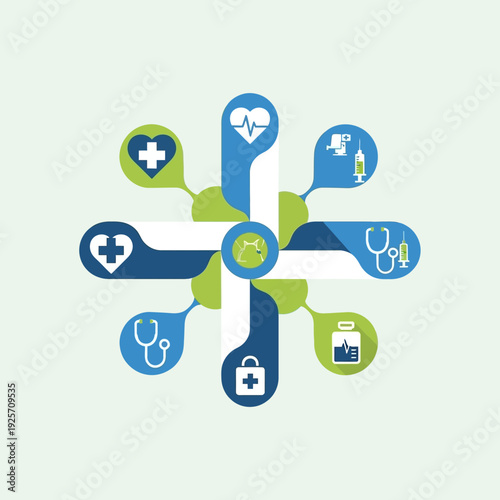 Medical symbols and icons collection.