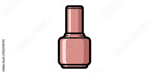 Elegant pink nail polish bottle with sleek design and rounded cap