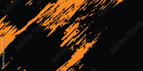 orange black brush Car sticker wrap pattern banner abstract sporty lines black orange color combination grunge brush modern pattern