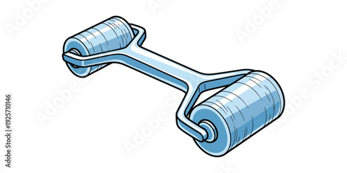 A pair of ergonomic massage rollers designed for muscle therapy and relaxation sessions.