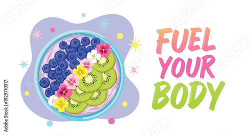 Healthy food bowl vector icon