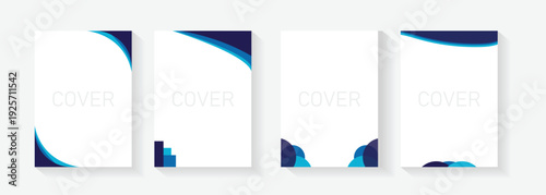Creative modern letterhead design template for your project. Nevyblue and blue elegant concept - Vector EPS