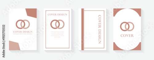 Abstract minimal design of set brochure Creative Poster Layout. Geometric Background Design. Isolated Book Cover Template.