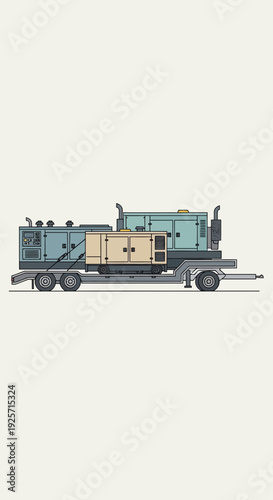 Industrial Generators Mobile Power Solutions On Trailer Equipment