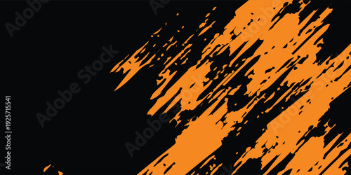 orange black brush Car sticker wrap pattern banner abstract sporty lines black orange color combination grunge brush modern pattern
