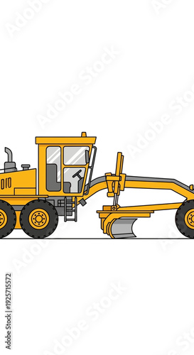 Industrial Grader Machine Ready For Road Construction Projects