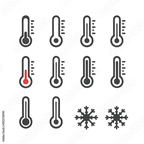 Classic Glass Mercury Thermometer Icon for Scientific Research and Laboratory Use