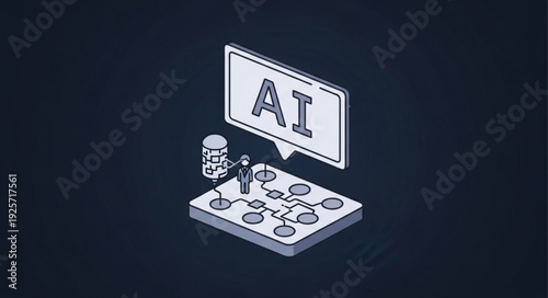 Artificial Intelligence Concept With Network Connections.