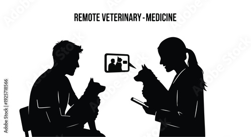 Remote veterinary consultation with pet owners online