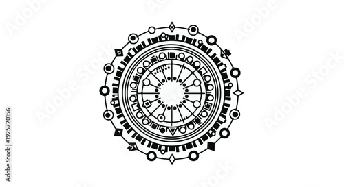 mandala design element, circular pattern, decorative border