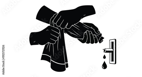 hands washing with soap and water