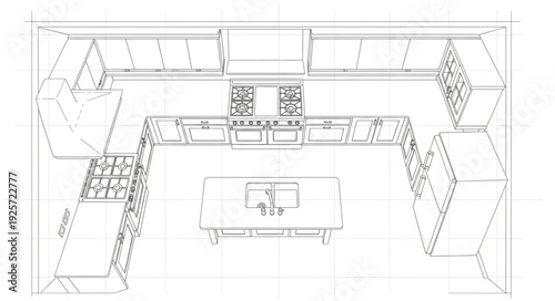 Architectural drawing of a symmetrical building layout.