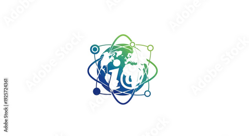 Abstract representation of global network connections and technology.