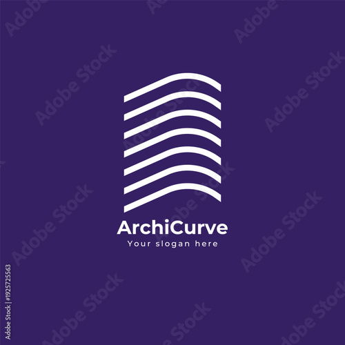 Minimal Curve Logo Design for Construction Company 