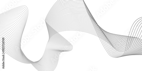 Digital technology Abstract wave element for design. Curved wavy line smooth stripe. Abstract background with lines. Modern colorful wavy lines pattern design element.	