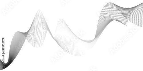 Digital technology Abstract wave element for design. Curved wavy line smooth stripe. Abstract background with lines. Modern colorful wavy lines pattern design element.	