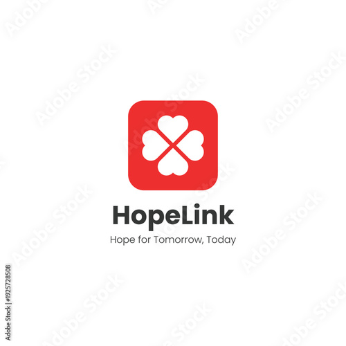 Donation and Volunteer Logo with Heart Icon