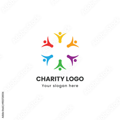 Abstract Charity Logo for NGO and Fundraising