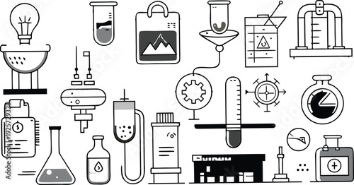Scientific Research and Innovation Icon Bundle
