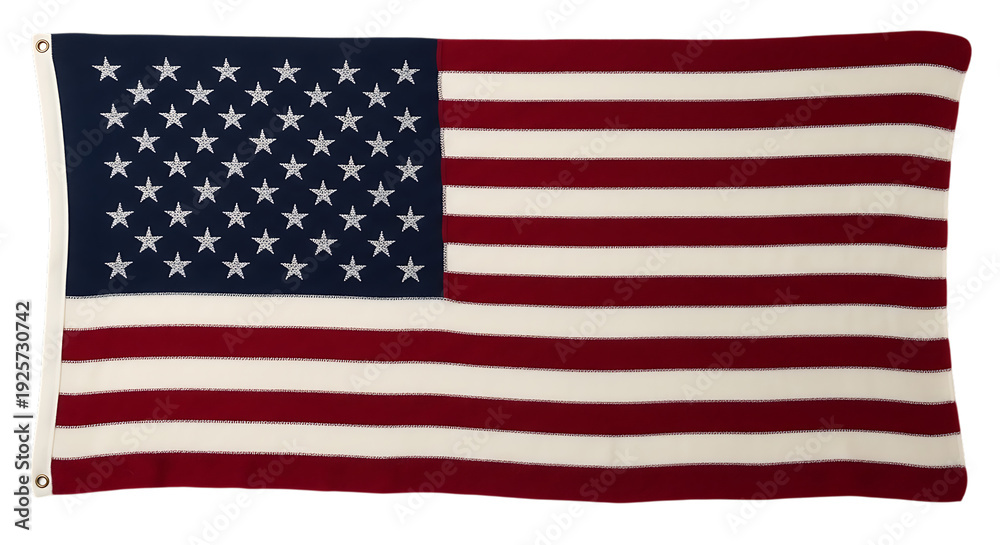 Obraz premium The iconic flag of the united states of america waving in the wind