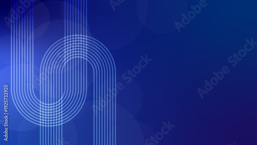 紺グラデーションのテクノ・ビジネスフレーム背景 16:9広告バナー向け