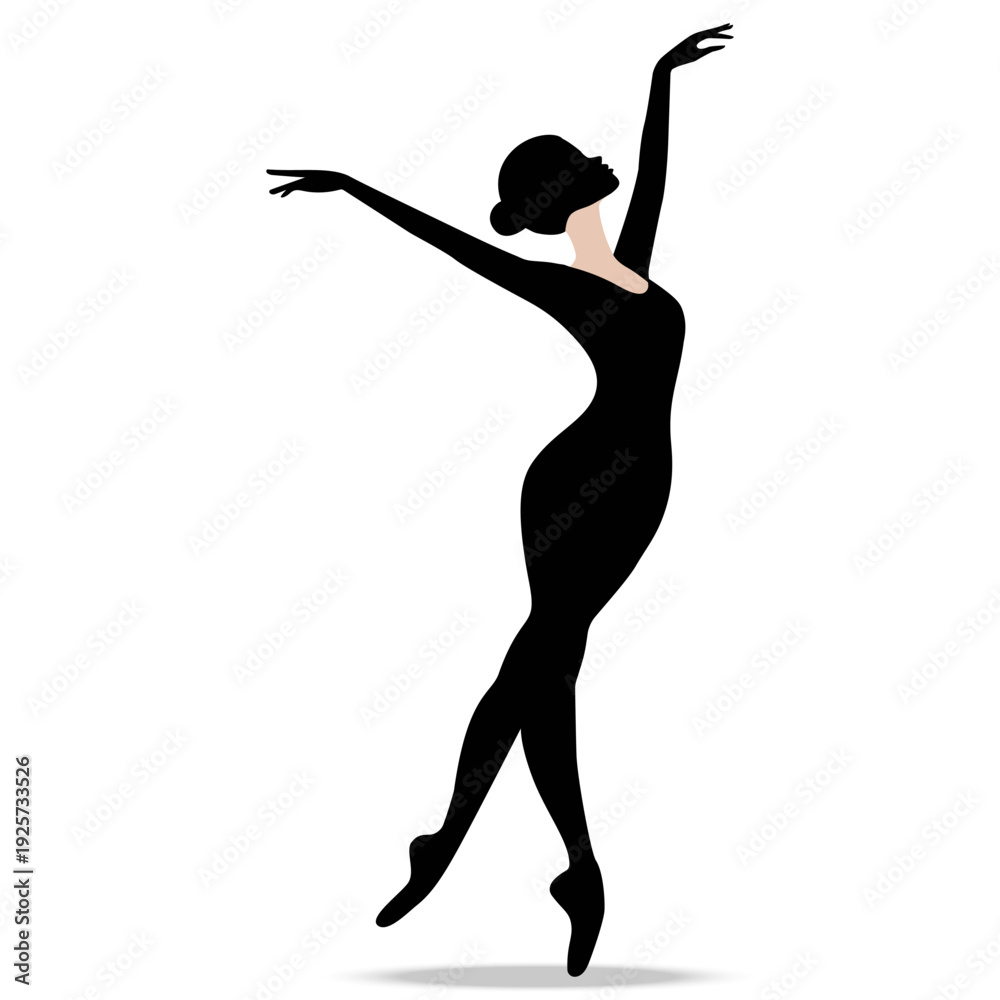 Fototapeta premium Ballet dancer silhouette graceful