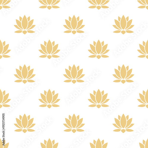 Small yellow flowers isolated on a white background. Floral seamless pattern. Vector simple flat graphic illustration. Texture.