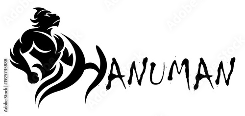 Silhouette of a lord Hanuman