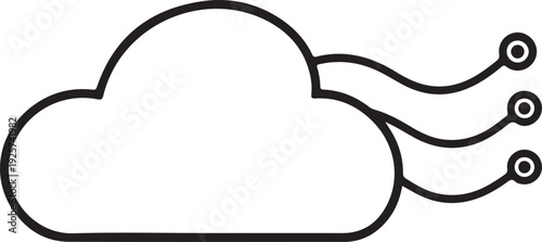 Stylized clouds and wind lines icon set