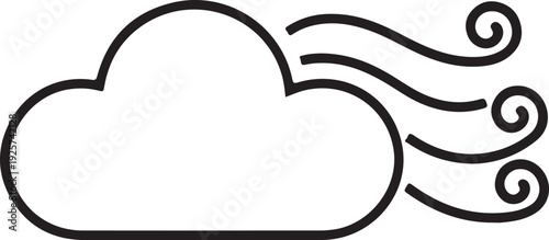 Cloud line vector icon. Set of cloud line isolated signs or icon. Abstract shape. Linear graphic.